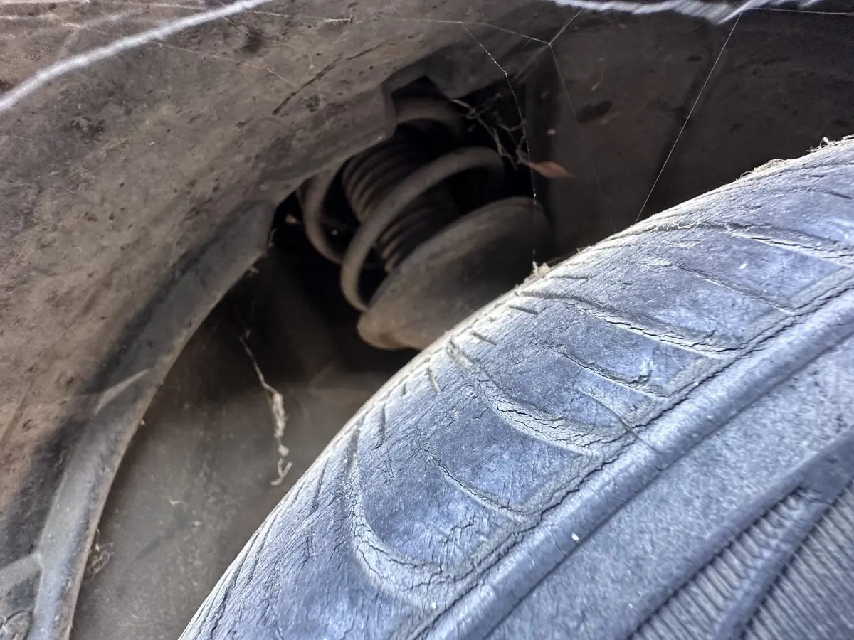 Sidewall cracking. Sun kills tires here before tread does.