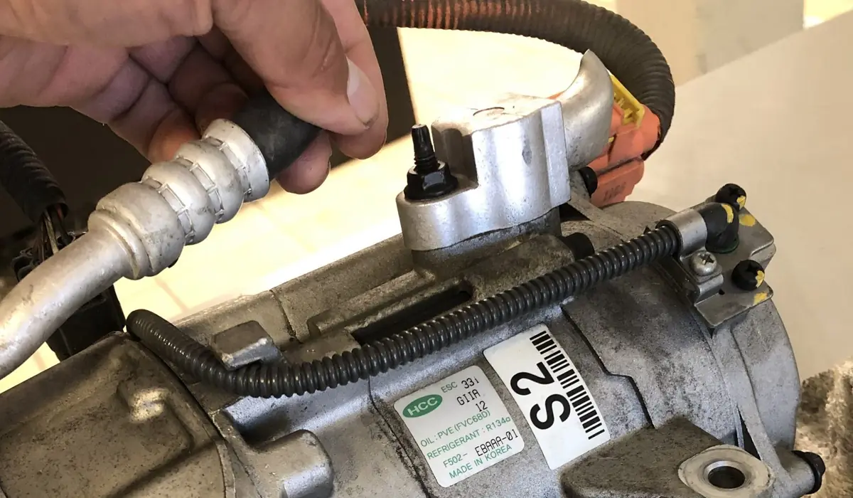 A failed A/C compressor off a Sonata.
