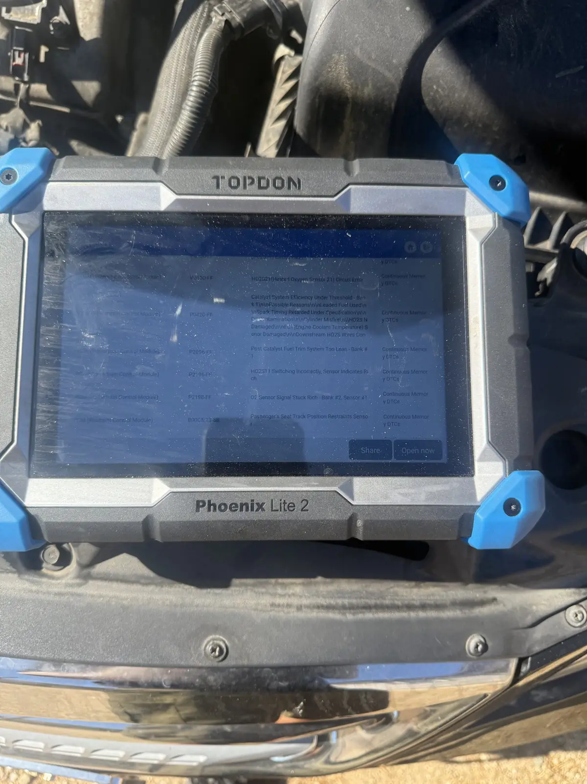Running a module scan off the front bumper.